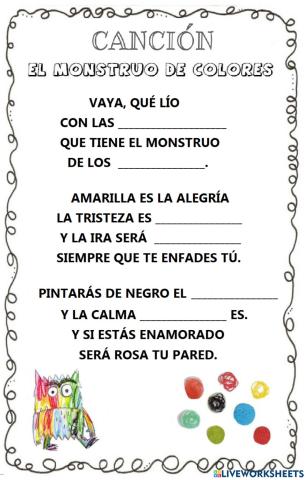Canción -el monstruo de colores-