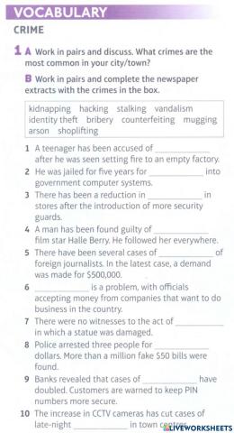Crime Vocabulary