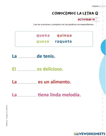 Actividad 10 letra q