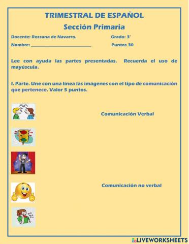 Trimestral  de Español