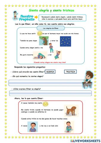 Siento alegría y siento tristeza