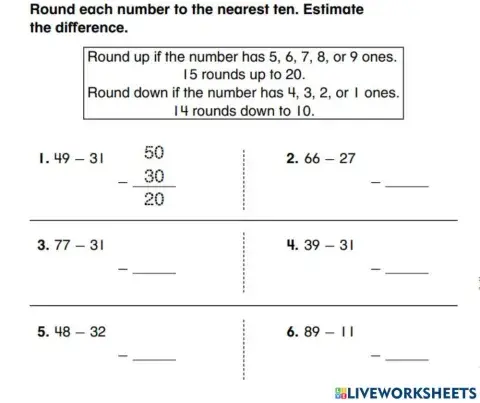 Extimate subtraction