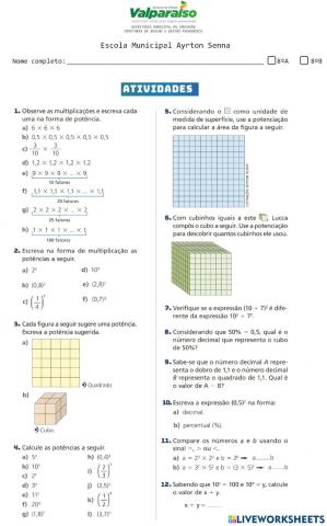 Potencia com números racionais