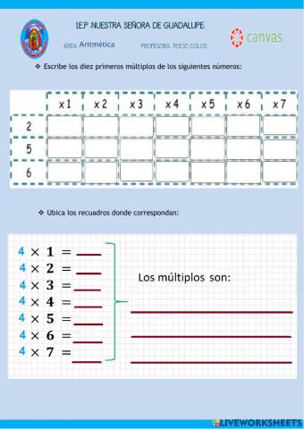 Aprendemos sobre los Múltiplos