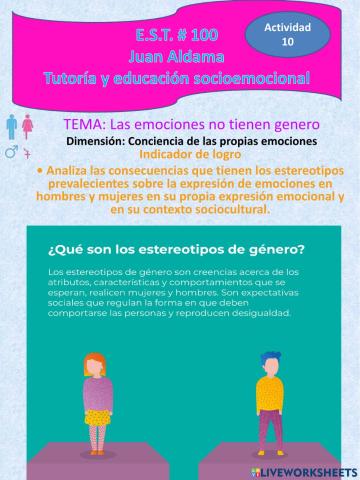 Las emociones no tienen genero