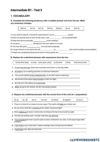 Intermediate B1 - Test 5