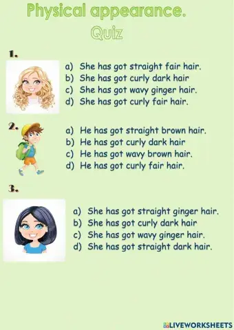 Physical appearance test