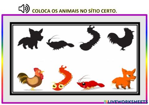 encaixe de animais