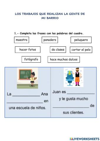 Las profesiones y los oficios
