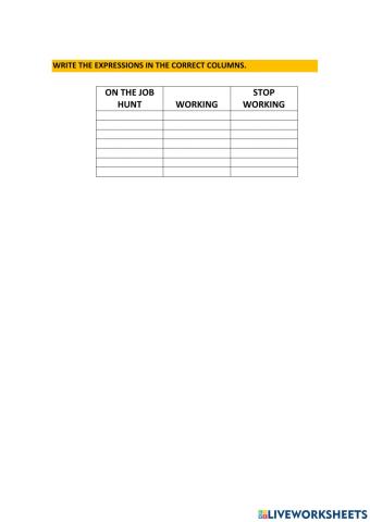 Fifth Year - Job-related expressions