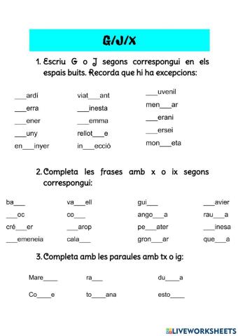 J-G-X i préstecs lingüístics