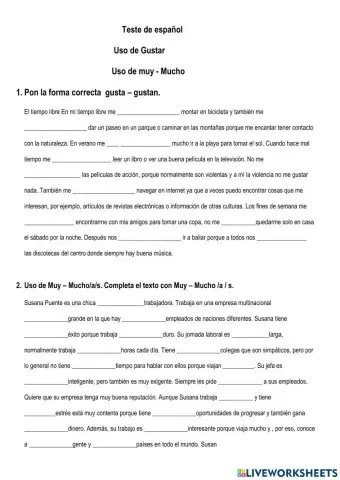 Gustar - MUy - Mucho