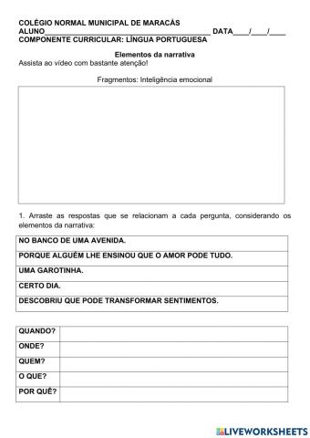 Elementos da Narrativa