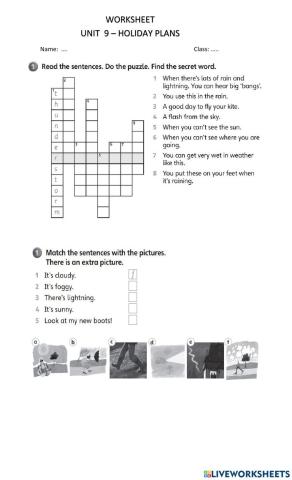 Unit 9 - Holiday Plans