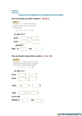 Funciones par e impar