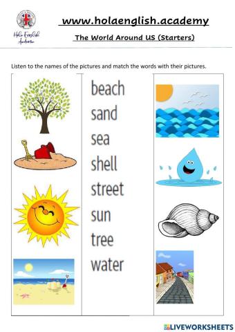 Starters The World Around Us Vocab