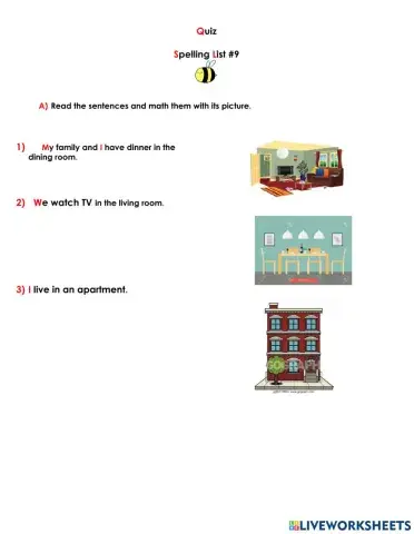 Spellingquiz 9