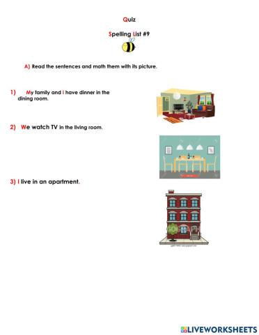Spellingquiz 9