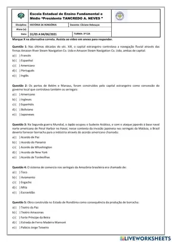 Primeiro e Segundo Ciclo da Borracha