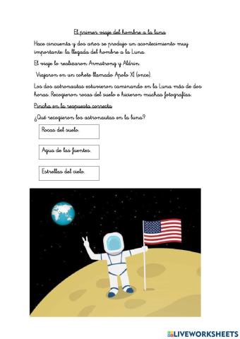 El primer viaje del hombre a la Luna