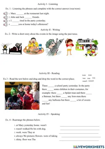 Verb To Be in the Past Tense