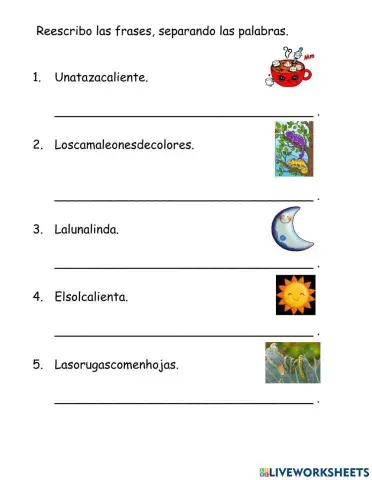 Separar palabras en frases