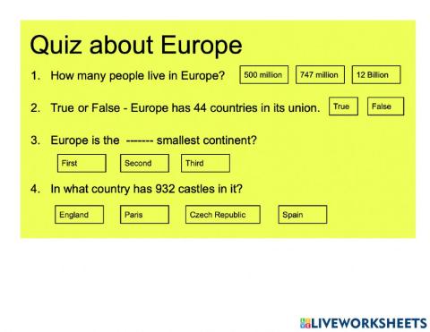 Europe Quiz