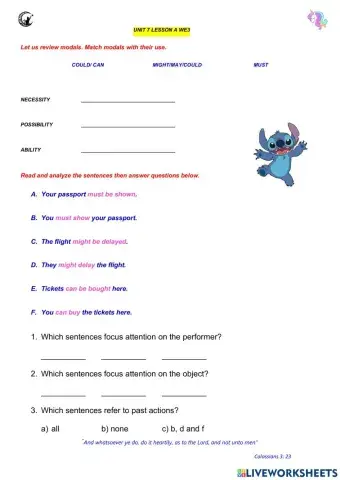 Passive voice modals