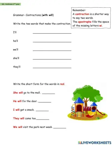 Contractions (with will)