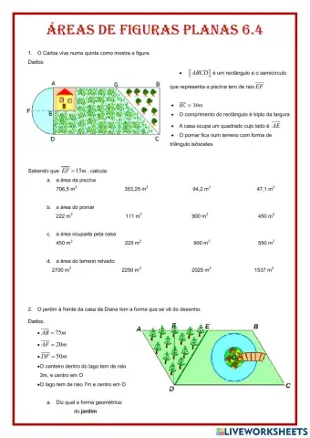 Áreas de figuras planas 6.4