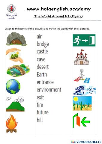 Flyers Around the World Vocab