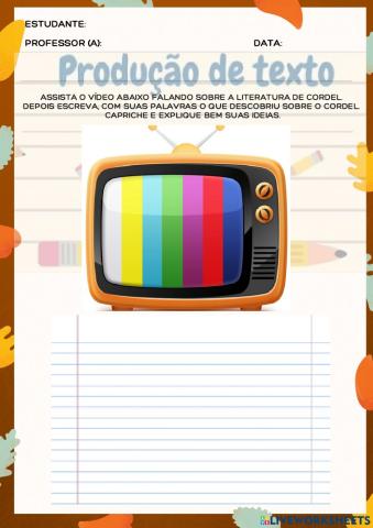 Produção de texto - Cordel