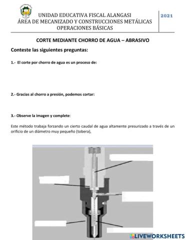 Operaciones mecánicas
