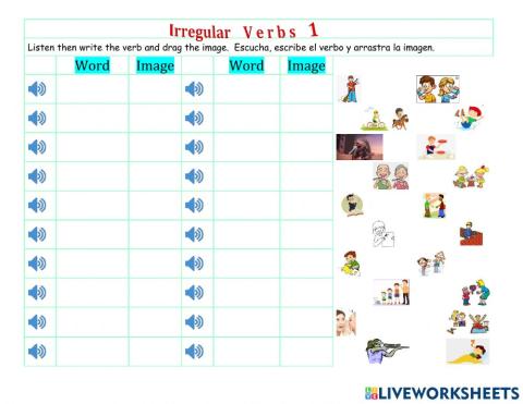 Irregular verb (simple present)