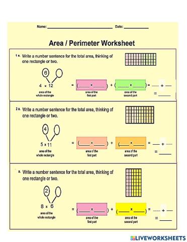 Area and the Distributive Property