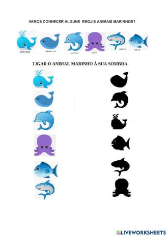 Emojis animais marinhos