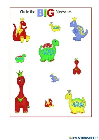 Big and small dinosaurs