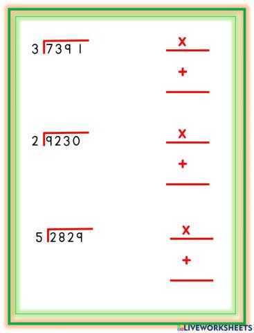 Divisiones y su comprobación
