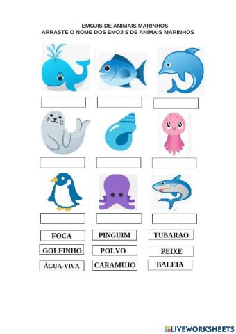 Animais marinhos emojis