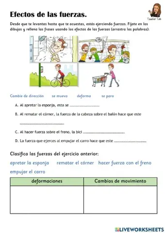 Efectos de las fuerzas