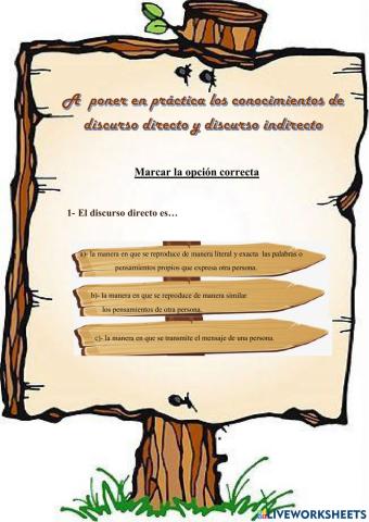 Discurso directo y discurso indirecto