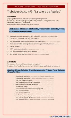 La cólera de Aquiles