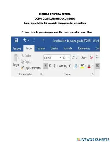 Guardar un doc en word