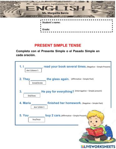 Week 2 - nivelación 9th