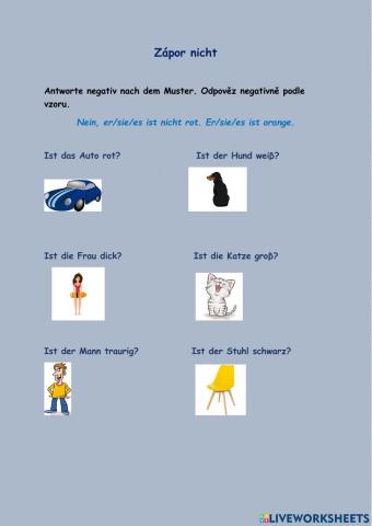 Negation mit nicht-Zápor nicht