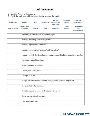 Advertising Techniques