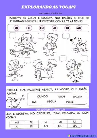 Encontros vocálicos