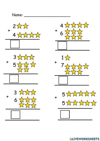 Column Addition (up to 10)