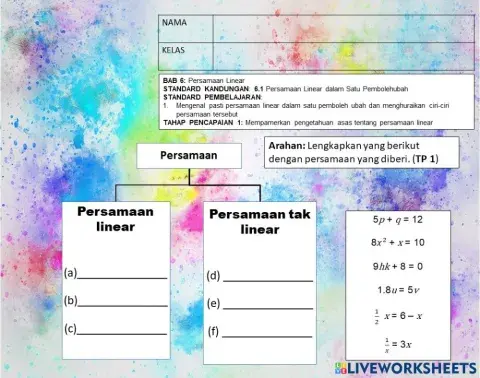 Bab 6: Persamaan Linear