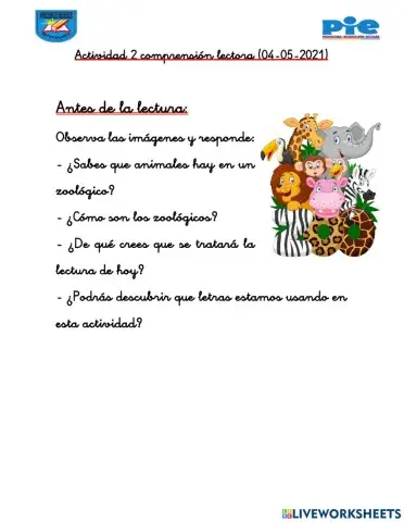 Actividad 2 Comprensión Lectora